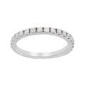 0.70 Ct Round White Moissanite Prong Sterling Silver Eternity Engagement Ring by Fine Color Jewels