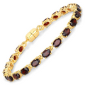 Genuine Garnet Tennis Bracelet by Fine Color Jewels