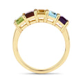 Silver Multi Gemstone Eternity Ring by Fine Color Jewels