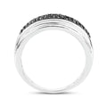 Real Black Diamond Cluster Ring by Fine Color Jewels
