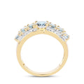 Aquamarine Diamond Engagement Ring by Fine Color Jewels