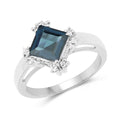 Natural London Blue Topaz Ring by Fine Color Jewels