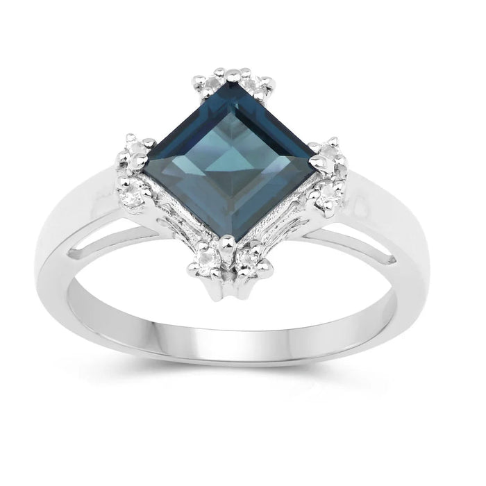 Natural London Blue Topaz Ring by Fine Color Jewels
