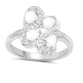 White Opal Floral Ring by Fine Color Jewels