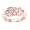 Morganite Cluster Rose Gold Ring