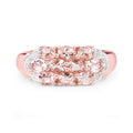 Morganite Cluster Rose Gold Ring by Fine Color Jewels