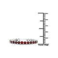 1.40 Ct Round Red Garnet Prong Silver Eternity Ring by Fine Color Jewels