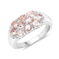 Natural Morganite Cluster Ring by Fine Color Jewels
