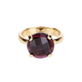 7.38 Ct Red Garnet Prong Silver Engagement Solitaire Ring by Fine Color Jewels