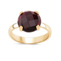 7.38 Ct Red Garnet Prong Silver Engagement Solitaire Ring by Fine Color Jewels