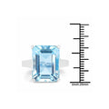 Genuine Blue Topaz Statement Solitaire Ring by Fine Color Jewels