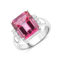 Genuine Pink Topaz Silver Ring by Fine Color Jewels