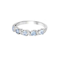 Genuine Aquamarine 5 Stone Ring by Fine Color Jewels