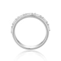 White Topaz Encrusted Baguette Ring by Fine Color Jewels