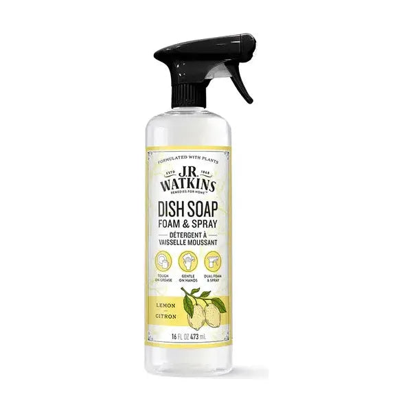 J.R. Watkins Lemon Dish Soap Foam & Spray 16 oz by Pasteur Pharmacy
