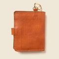 Leather Bifold Wallet with Snap & Key Ring - Natural by CASUPO