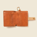 Leather Bifold Wallet with Snap & Key Ring - Natural by CASUPO