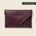 Mini Envelope Wallet With RFID protection - Burgundy by CASUPO