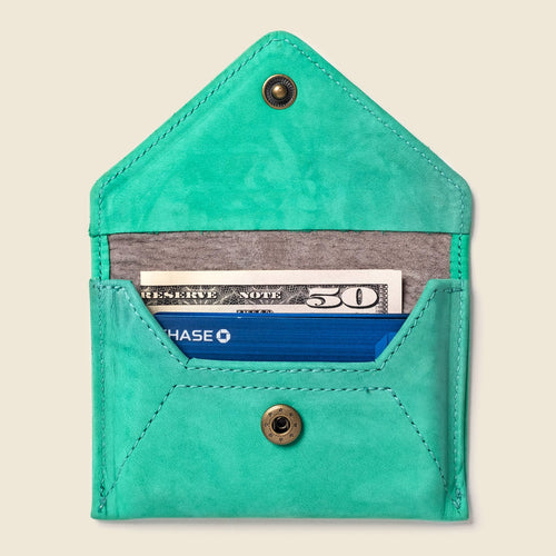 Mini Envelope Wallet With RFID protection - Mint by CASUPO