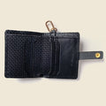 Leather Bifold Wallet with Snap & Key Ring - Black Limited Edition by CASUPO