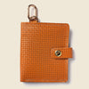 Leather Bifold Wallet with Snap & Key Ring - Tan Limited Edition