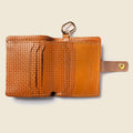 Leather Bifold Wallet with Snap & Key Ring - Tan Limited Edition by CASUPO