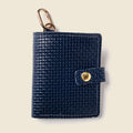 Leather Bifold Wallet with Snap & Key Ring - Navy Limited Edition by CASUPO