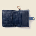 Leather Bifold Wallet with Snap & Key Ring - Navy Limited Edition by CASUPO