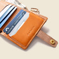 Leather Bifold Wallet with Snap & Key Ring - Tan Limited Edition by CASUPO