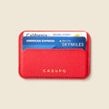 Mag Safe Leather Wallet with RFID - Red by CASUPO