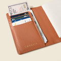 Leather Passport Wallet with RFID - Tan by CASUPO