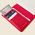 Leather Passport Wallet with RFID - Red by CASUPO