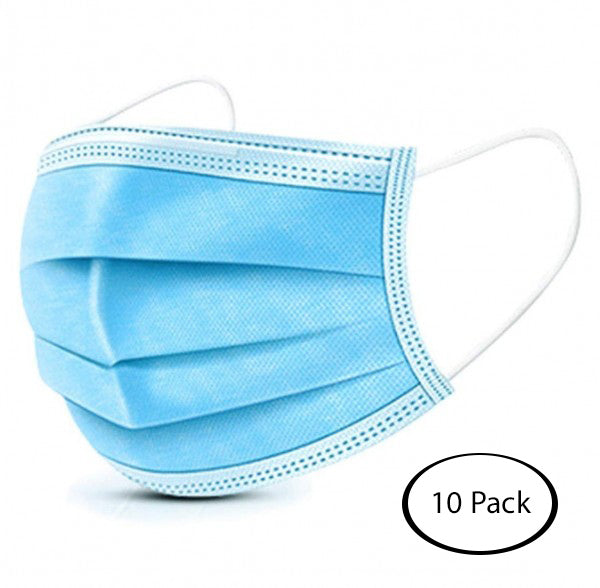 Disposable Protective Face Mask - Pack of 10 by Avera Group