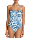 Lauren Ralph Lauren Womens One Piece Swimsuits Blue by Vanessa Jane