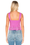 Free People I Want You Babe Electric Bloom Eyelet Tank Top, Sz Medium by Vanessa Jane