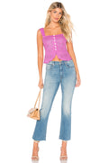 Free People I Want You Babe Electric Bloom Eyelet Tank Top, Sz Medium by Vanessa Jane