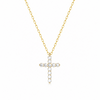 Faceted Crystal Cross Necklace