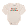 graphic bodysuit | my first christmas (long sleeve) by Finn + Emma