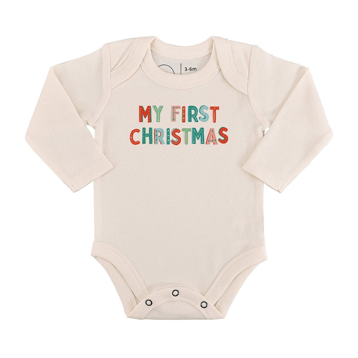 graphic bodysuit | my first christmas (long sleeve) by Finn + Emma