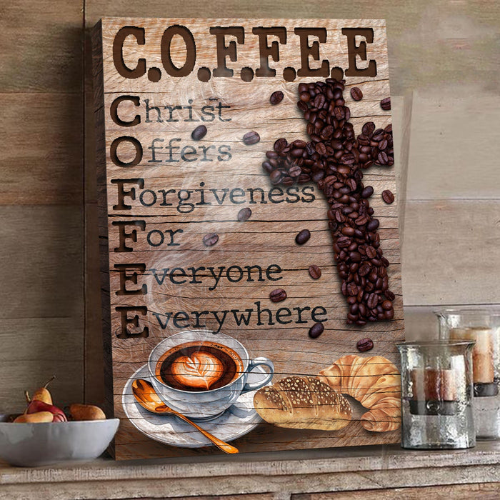 Christ And Coffee Faith Sign III by Tailored Canvases