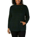 Style & Co. Womens Marled Envelope Neck Pullover Sweater by Vanessa Jane