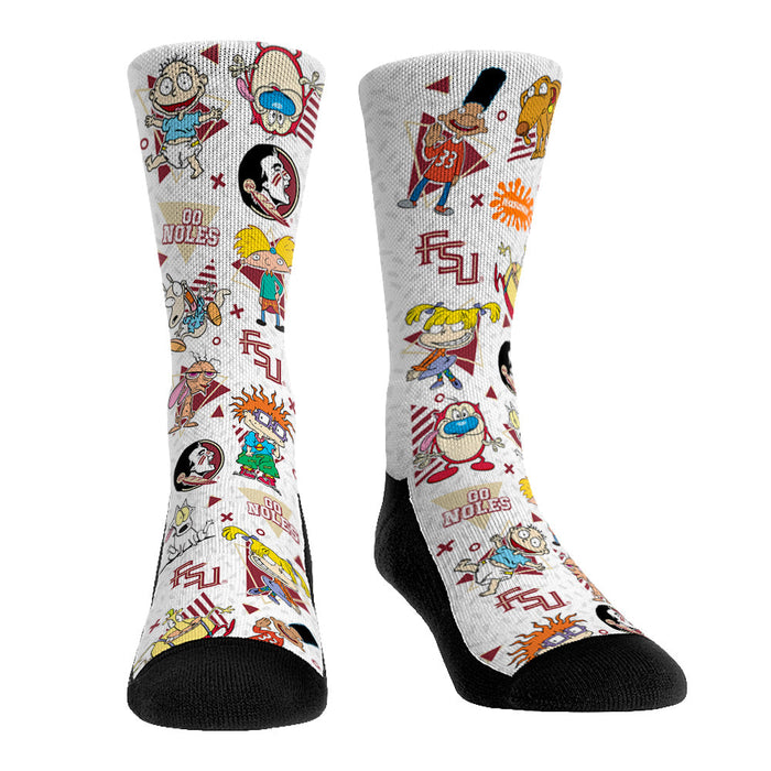 Florida State Seminoles - 90's Nickelodeon Characters All-Over by Rock 'Em Socks