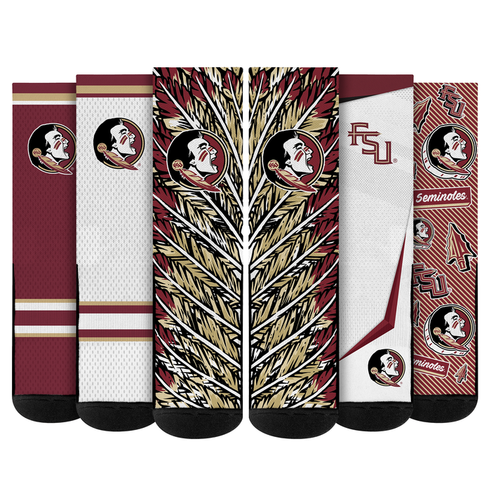 Florida State Seminoles - Super Fan Bundle 5-Pack by Rock 'Em Socks