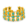Flower Crown Cuff - Turquoise by Christina Greene
