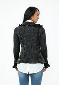 Forla Paris Mohair Wool Blend Ruffled Knit Cardigan Womens Medium by Vanessa Jane