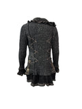 Forla Paris Mohair Wool Blend Ruffled Knit Cardigan Womens Medium by Vanessa Jane