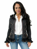 Forla Paris Mohair Wool Blend Ruffled Knit Cardigan Womens Medium by Vanessa Jane