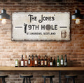 19th Hole Golf Personalized Sign by Tailored Canvases