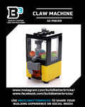 Minifig-Scale Arcade Claw Machine Building Set made from LEGO parts by B3 Customs