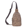 Crazy Horse Leather Compact Sling Bag for Men by MiamiLeathers.com